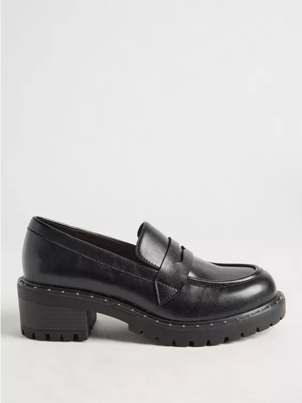 torrid Black Lug Sole Penny Loafers